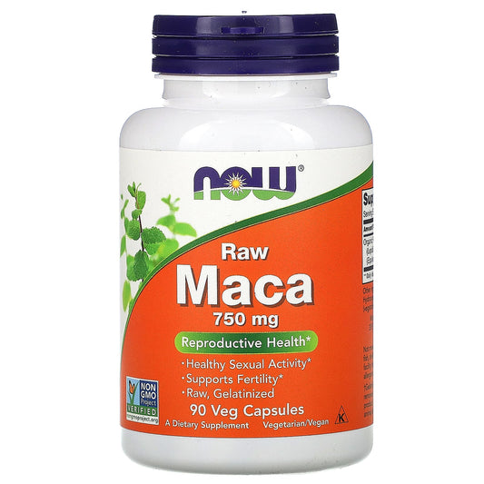 NOW Foods, Raw Maca, 750 mg, 90 Veg Capsules - Image 1