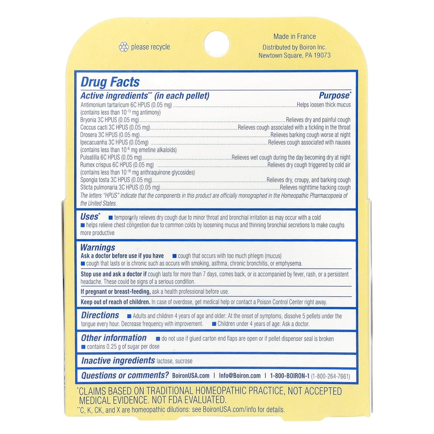 Boiron Chestal Meltaway Pellets for Cough Relief - 160 Pellets - Image 2