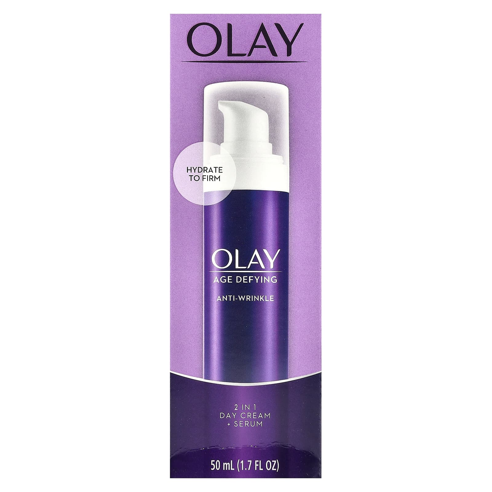 Olay, Age Defying, Anti-Wrinkle, 2 in 1 Day Cream + Serum, 1.7 fl oz (50 ml) - Image 2