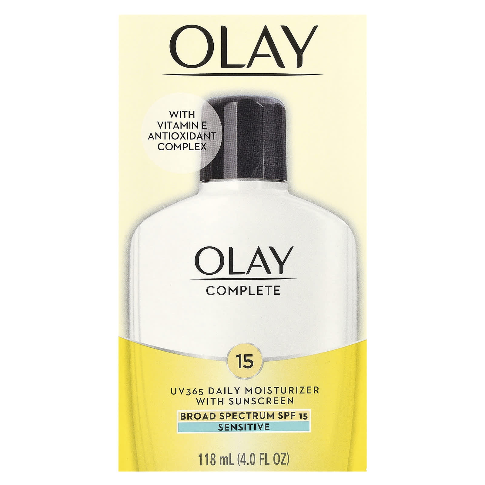 Olay, Complete, UV365 Daily Moisturizer with Sunscreen, SPF 15, Sensitive, 4 fl oz (118 ml) - Image 2