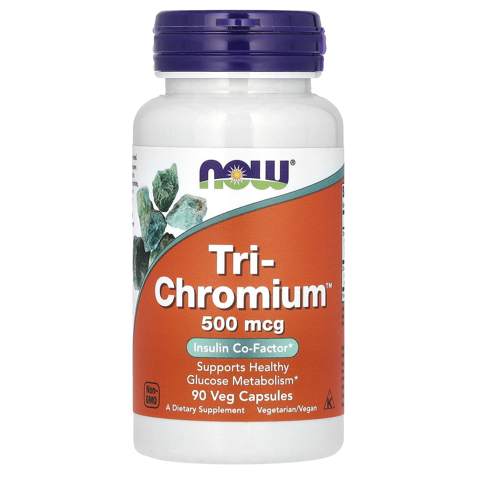 NOW Foods, Tri-Chromium, 500 mcg, 90 Veg Capsules - Image 1