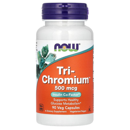 NOW Foods, Tri-Chromium, 500 mcg, 90 Veg Capsules - Image 1