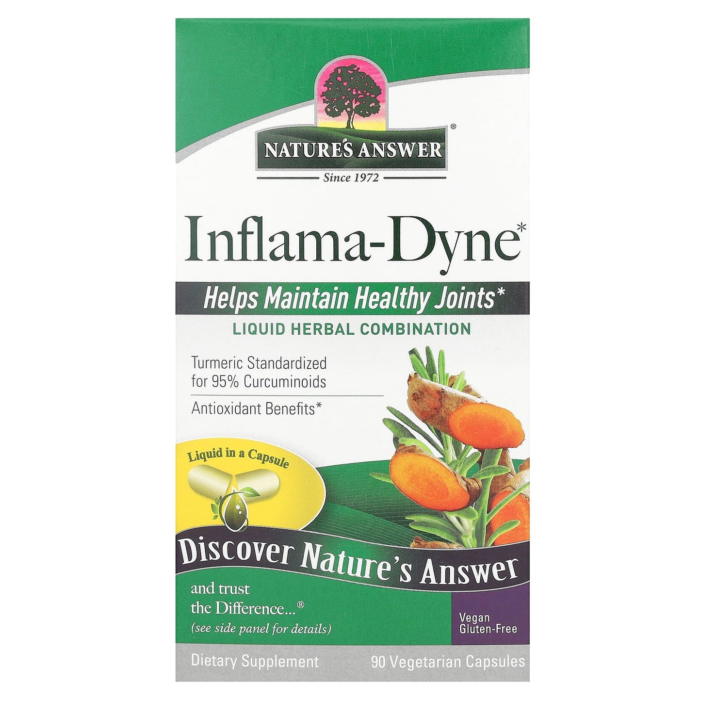 Nature's Answer, Inflama-Dyne, 90 Vegetarian Capsules - Image 1