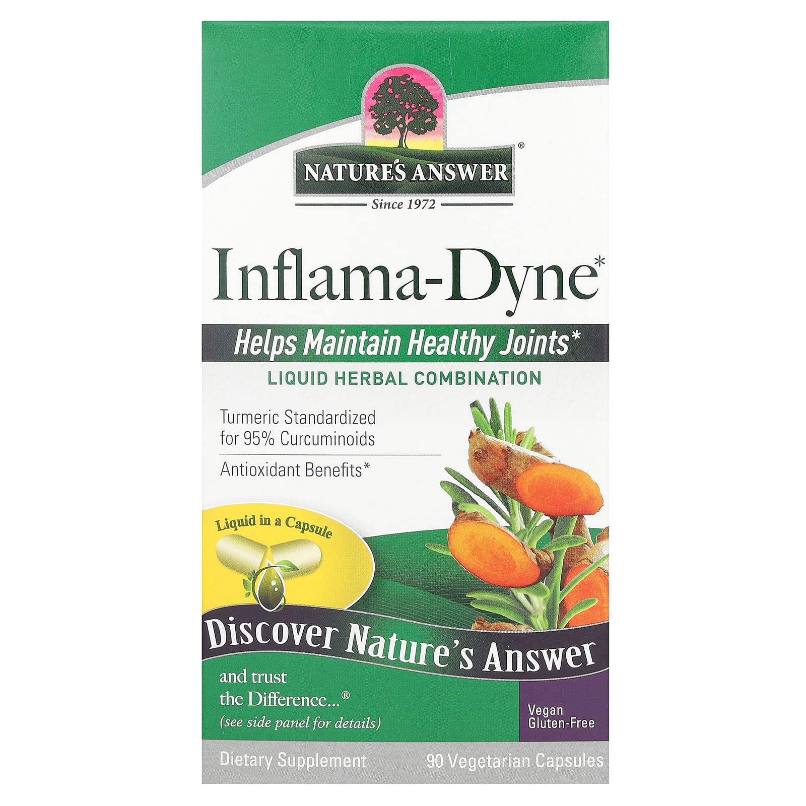 Nature's Answer, Inflama-Dyne, 90 Vegetarian Capsules - Image 1