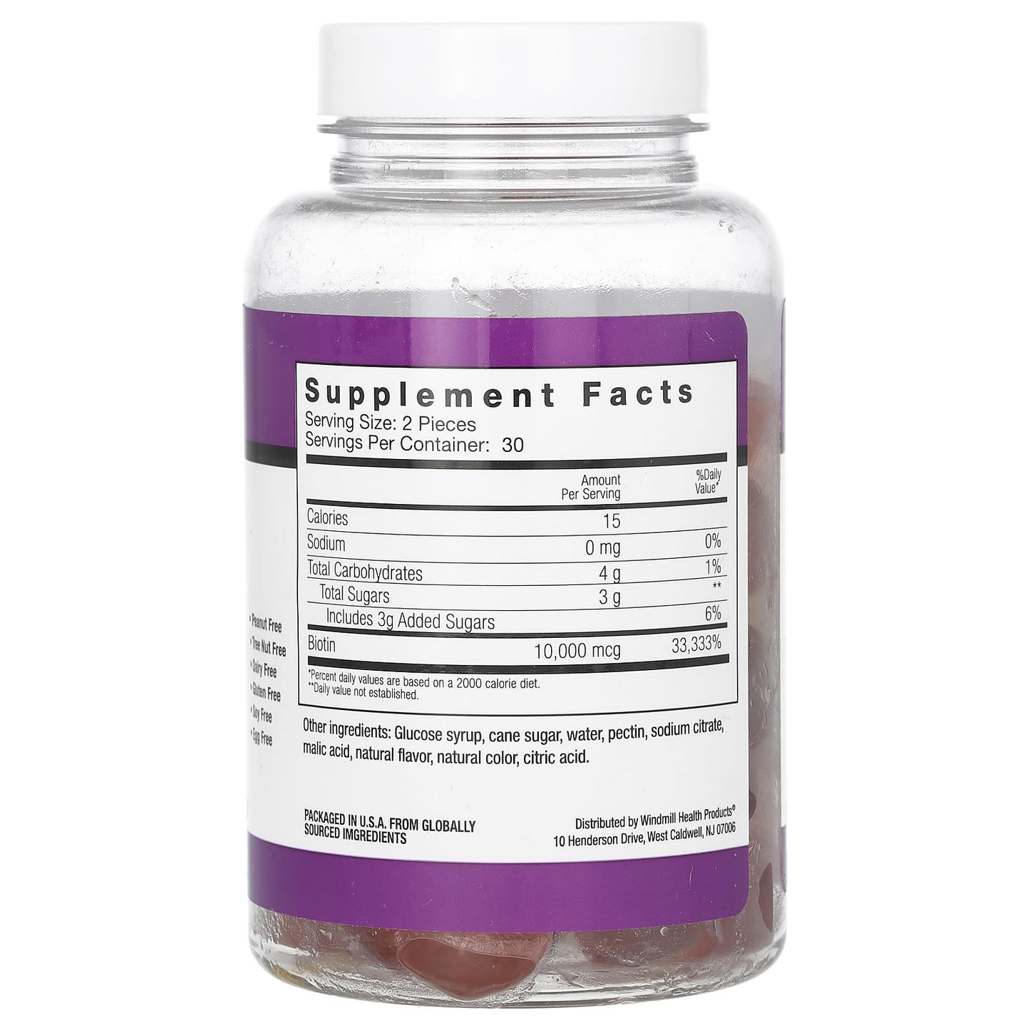 Rejuvicare, Biotin Gummies, Raspberry, 60 Gummies (5,000 mcg per Gummy) - Image 2