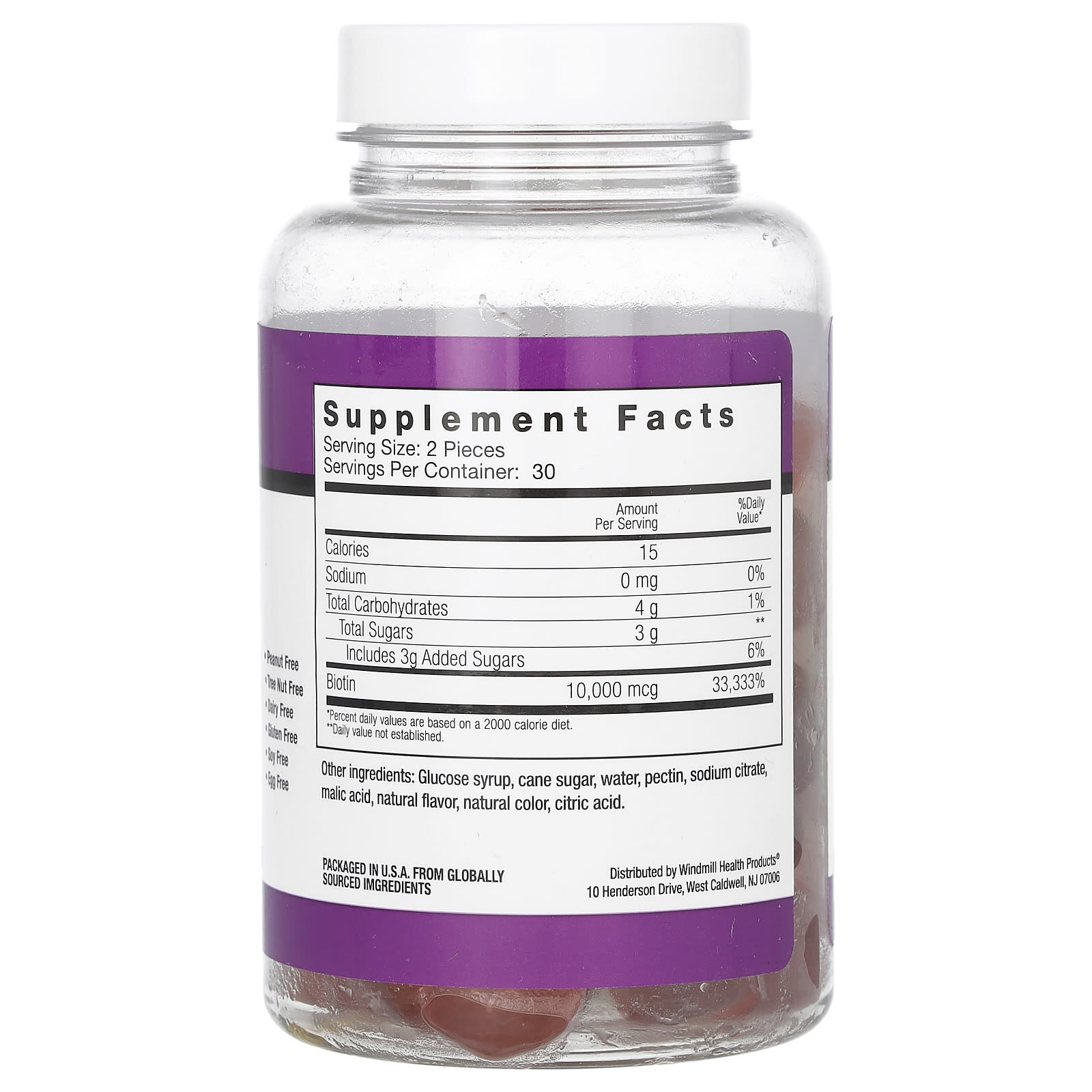 Rejuvicare, Biotin Gummies, Raspberry, 60 Gummies (5,000 mcg per Gummy) - Image 2