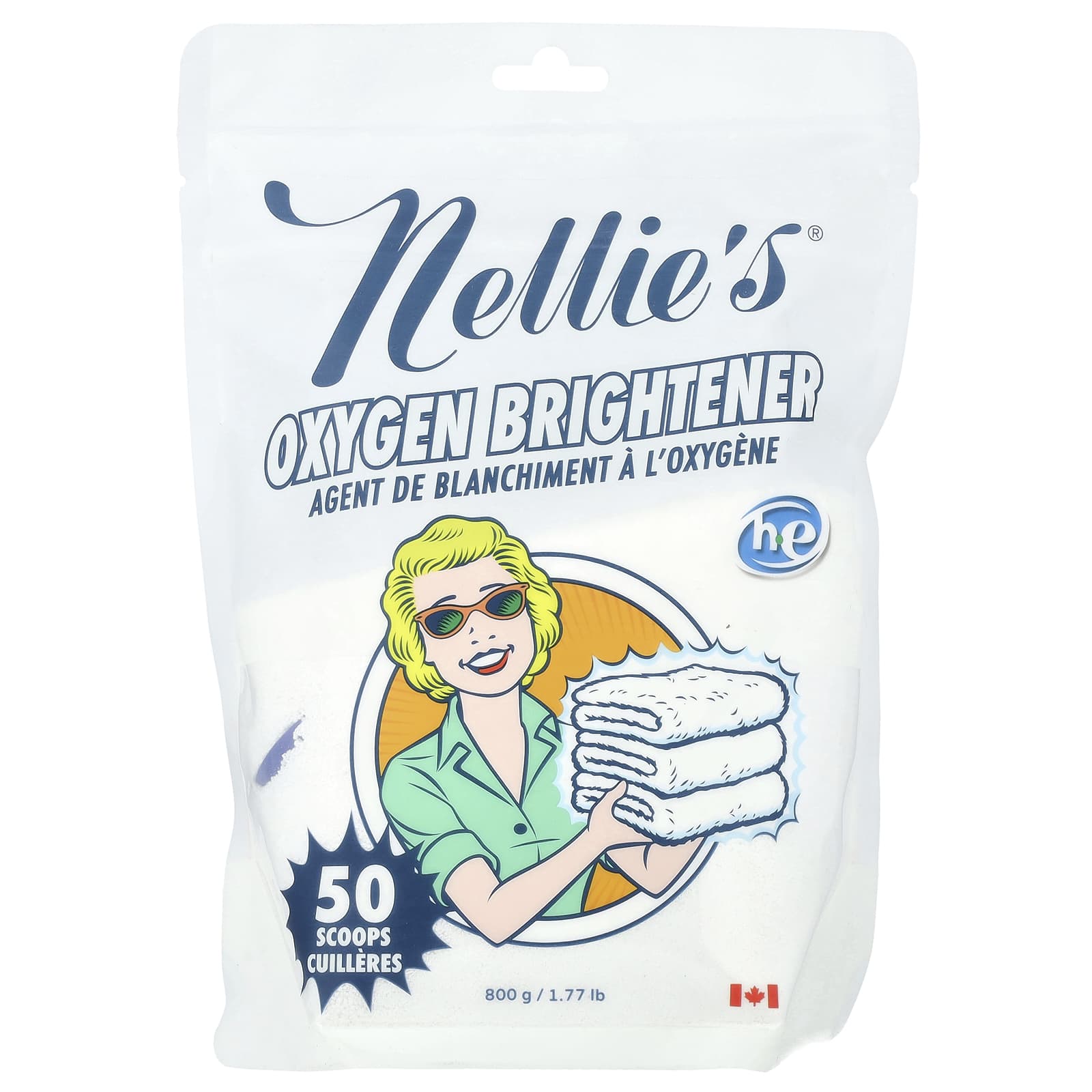Nellie's, Oxygen Brightener, 50 Scoops, 1.77 lbs (800 g) - Image 1