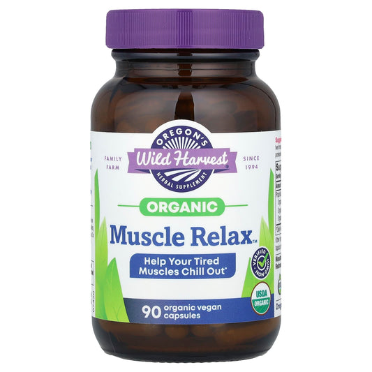 Oregon's Wild Harvest, Organic Muscle Relax™, 90 Vegan Capsules - Image 1