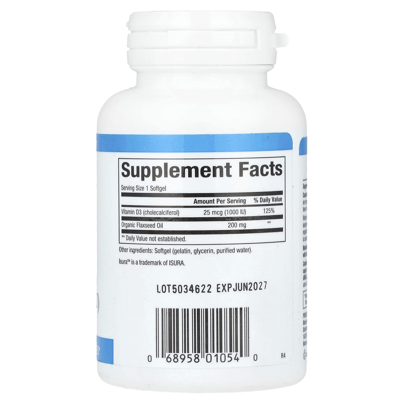 Natural Factors, Vitamin D3, 25 mcg (1,000 IU), 180 Softgels - Image 2