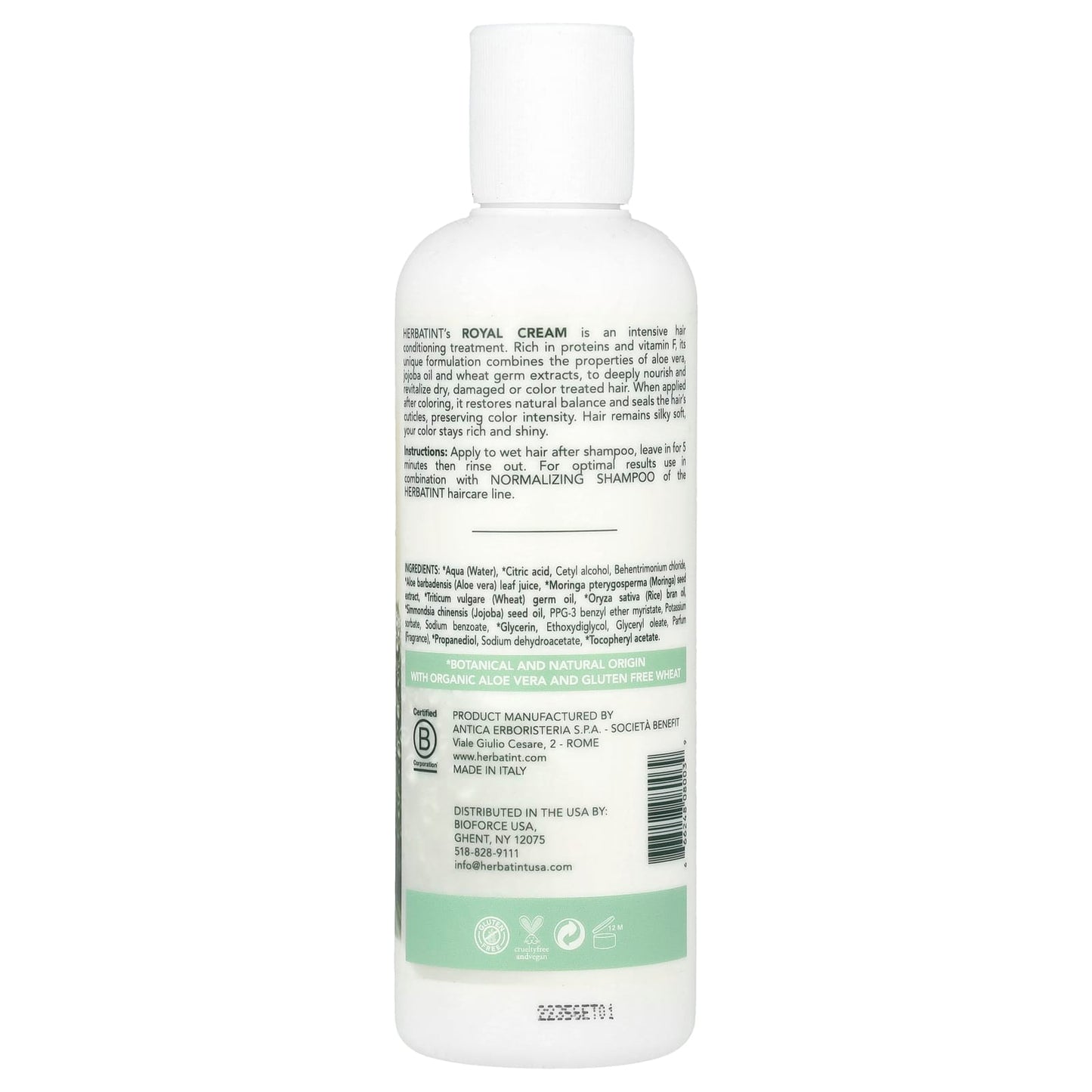 Herbatint Royal Cream Regenerating Conditioner - Nourish Damaged Hair - Image 2