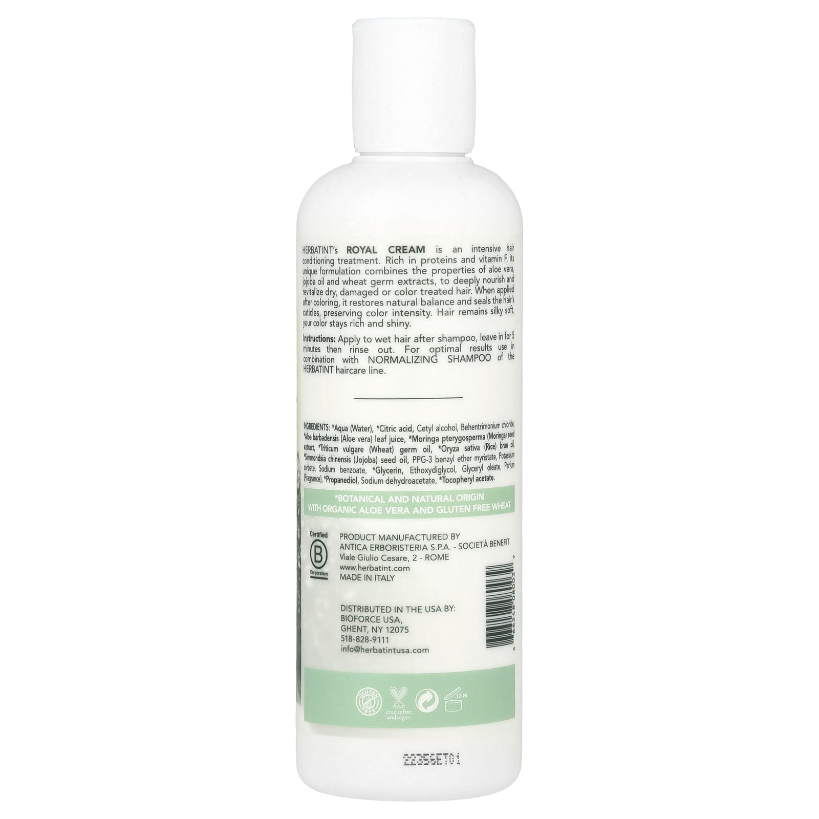 Herbatint Royal Cream Regenerating Conditioner - Nourish Damaged Hair - Image 2
