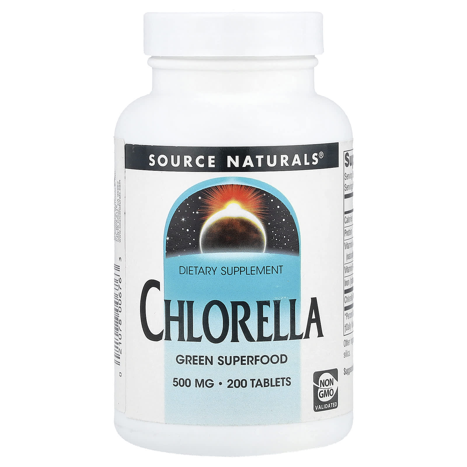 Source Naturals, Chlorella, 500 mg, 200 Tablets (125 mg per Tablet) - Image 1