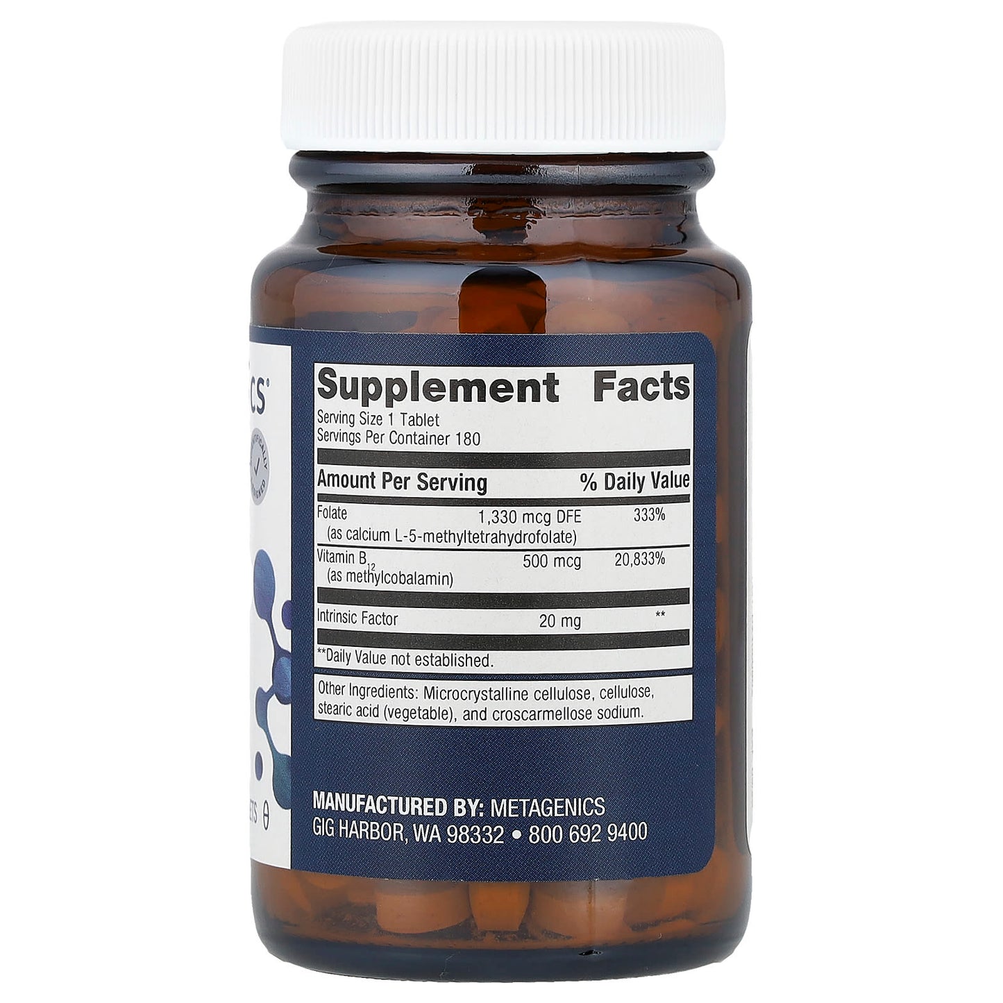 Metagenics, Intrinsi Vitamin B12-Folate™, 180 Tablets - Image 2