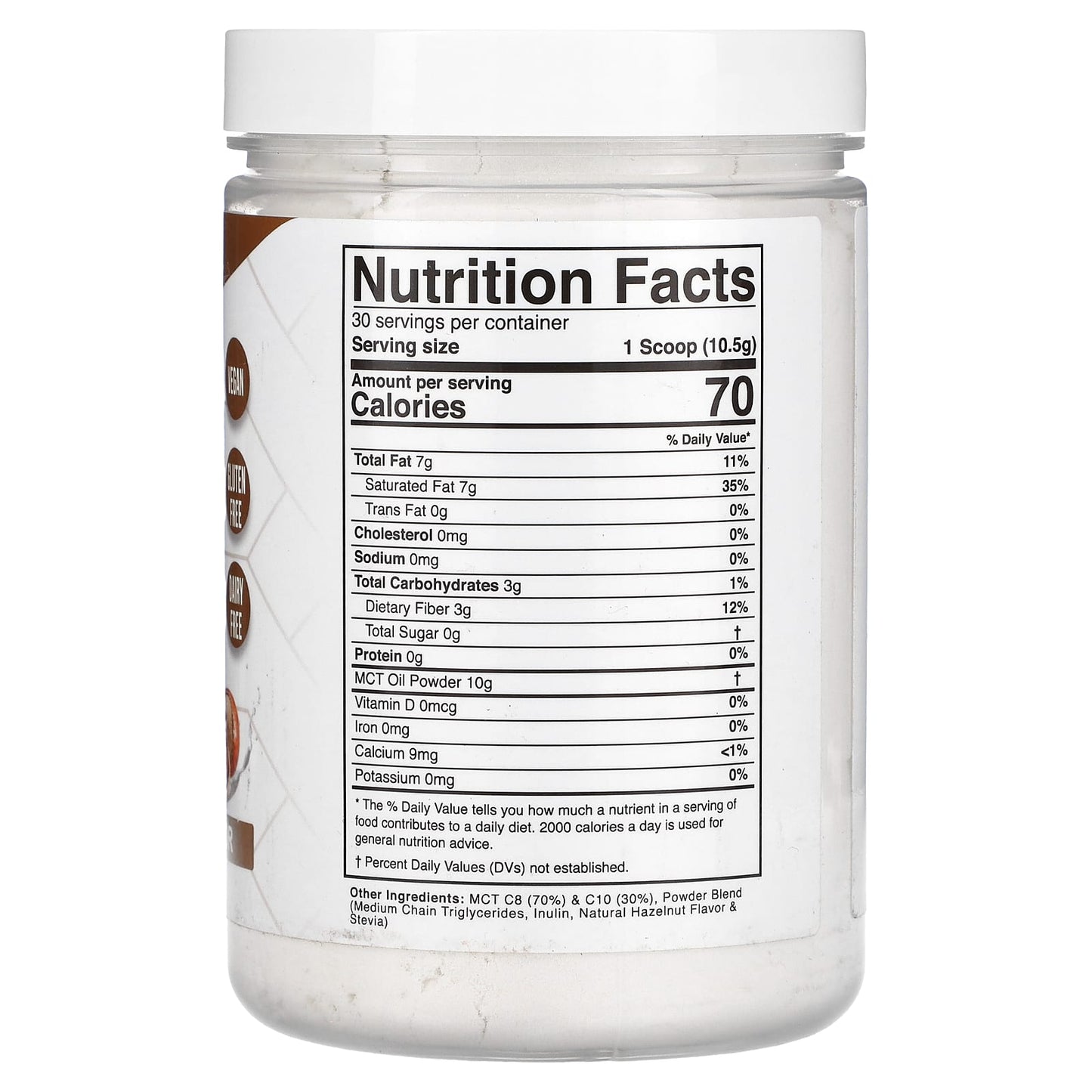 Dr. Colbert's Keto Zone MCT Oil Powder - Hazelnut, Non-GMO, Gluten-Free - Image 2