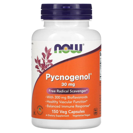 NOW Foods, Pycnogenol, 30 mg, 150 Veg Capsules - Image 1