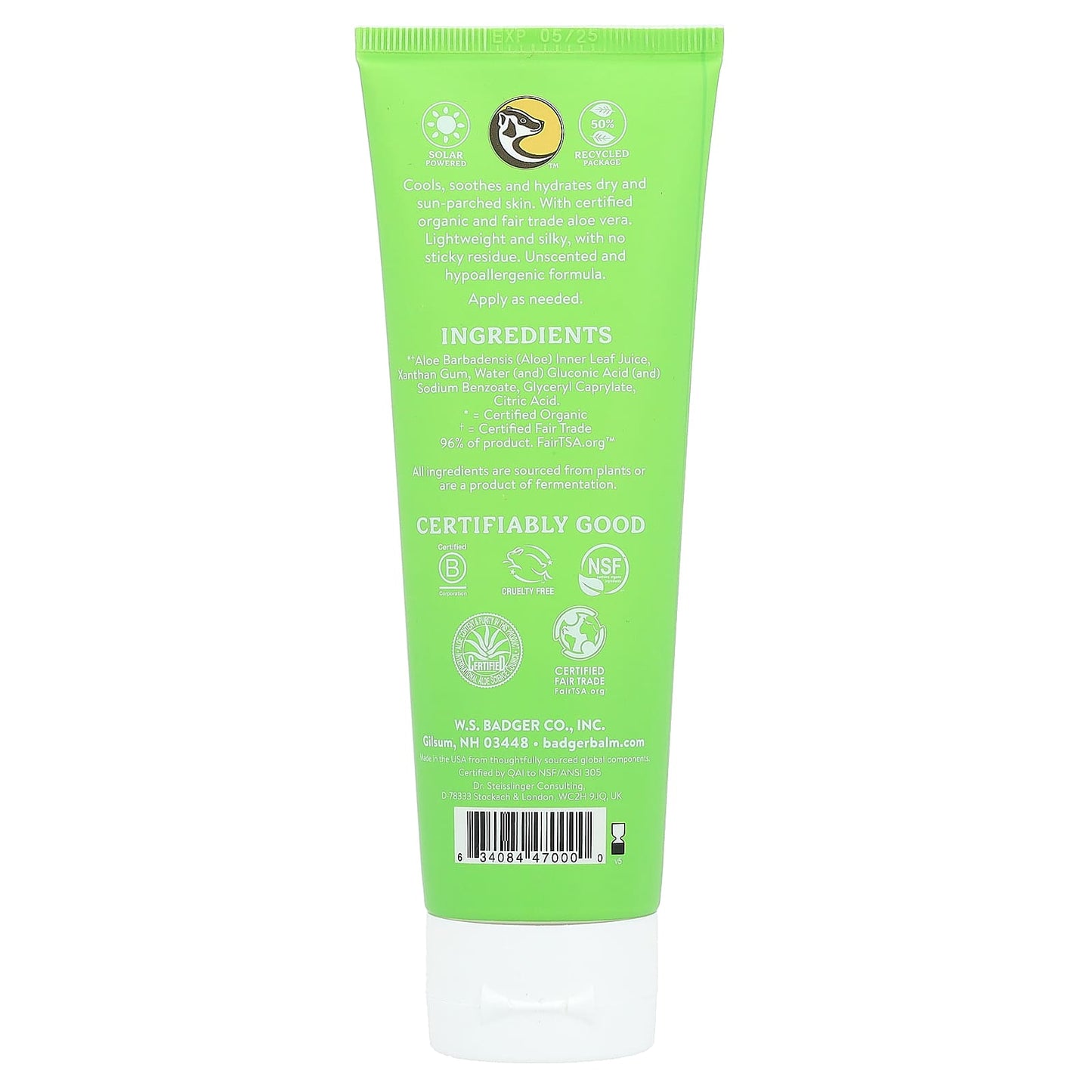 Organic Aloe Vera After Sun Gel by Badger - Soothing & Hydrating Skin Care - Image 2