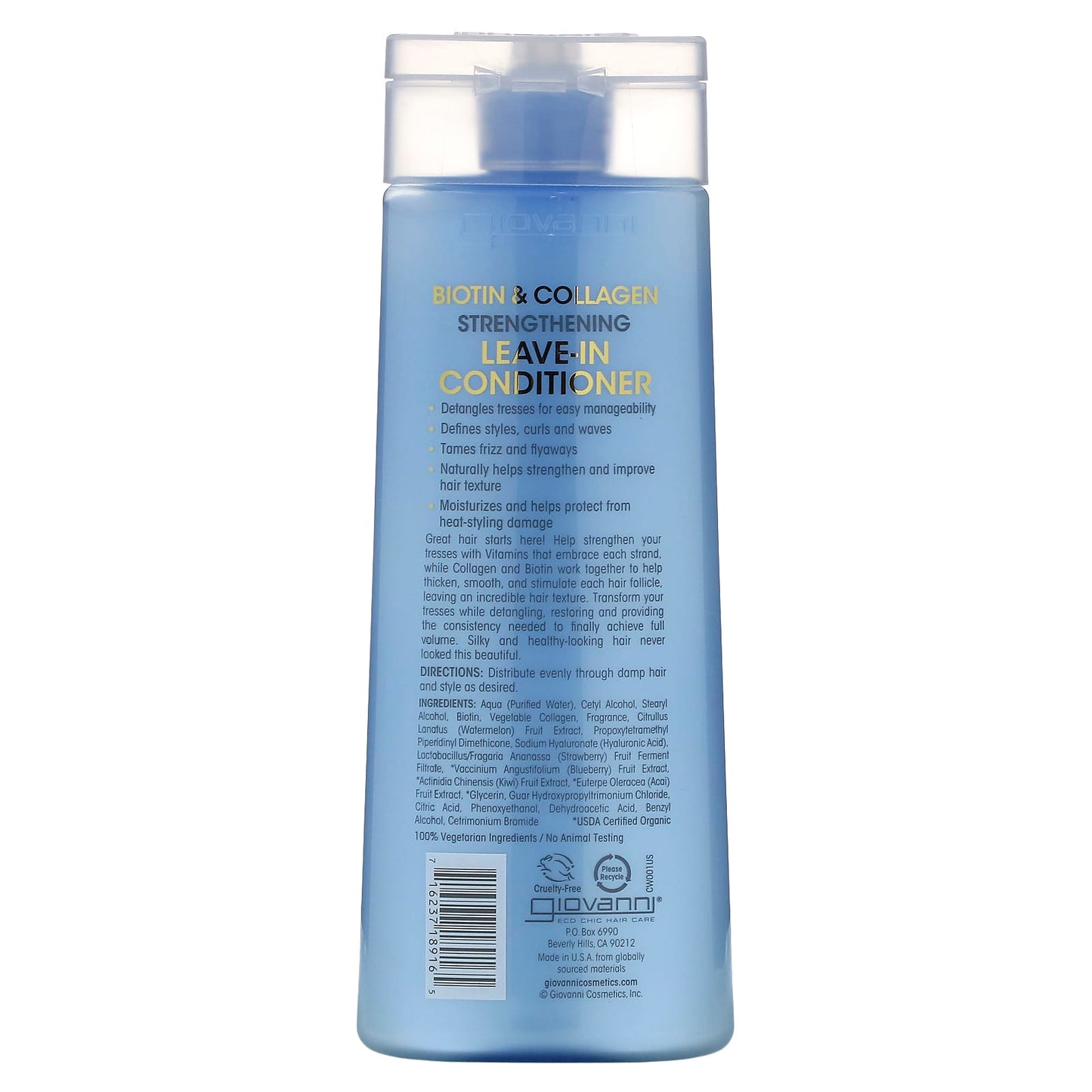 Giovanni Biotin & Collagen Strengthening Leave-In Conditioner 8.5 fl oz - Image 2
