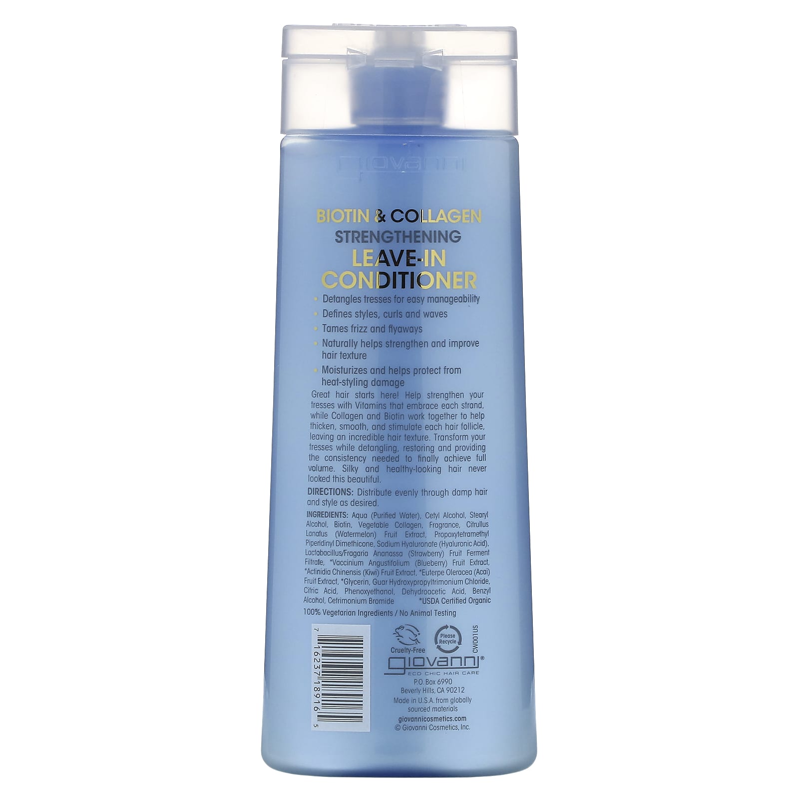 Giovanni Biotin & Collagen Strengthening Leave-In Conditioner 8.5 fl oz - Image 2