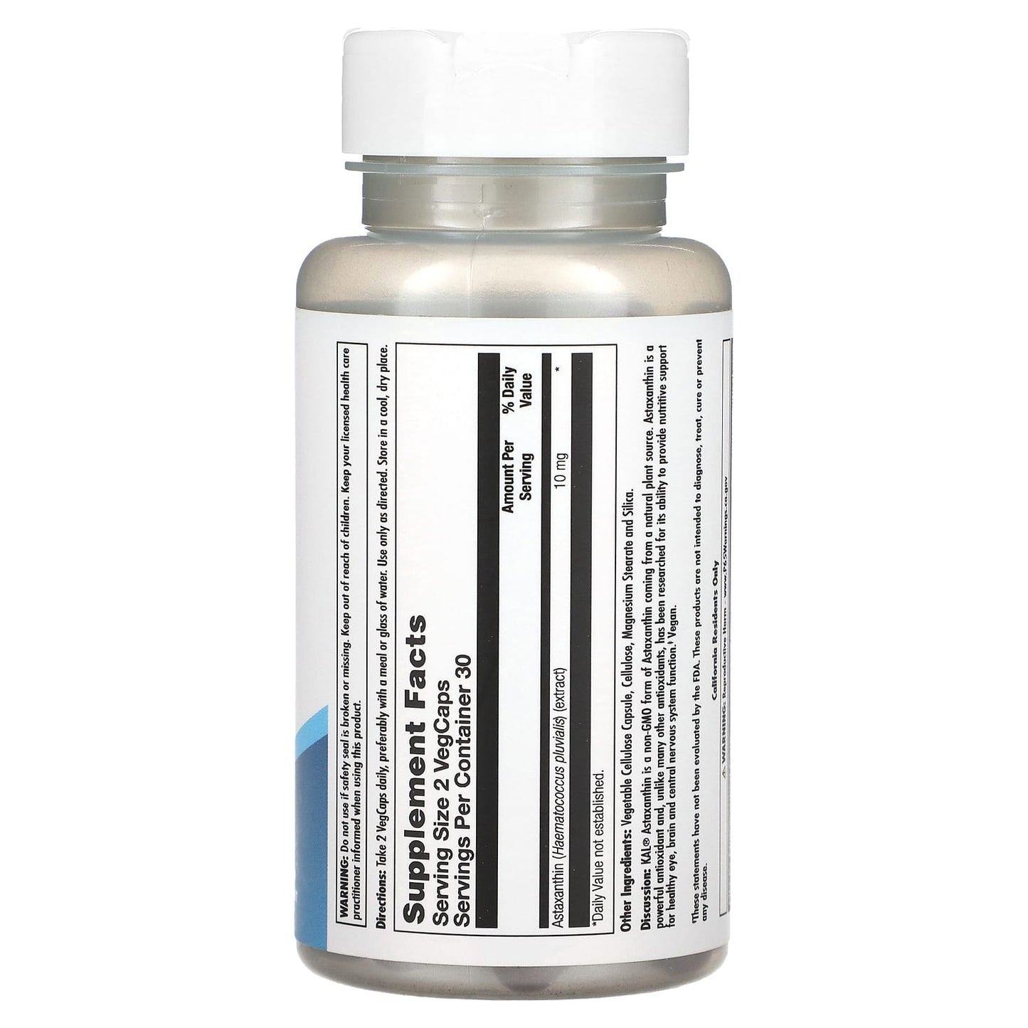 KAL, Astaxanthin, 60 VegCaps (5 mg per Cap) - Image 2
