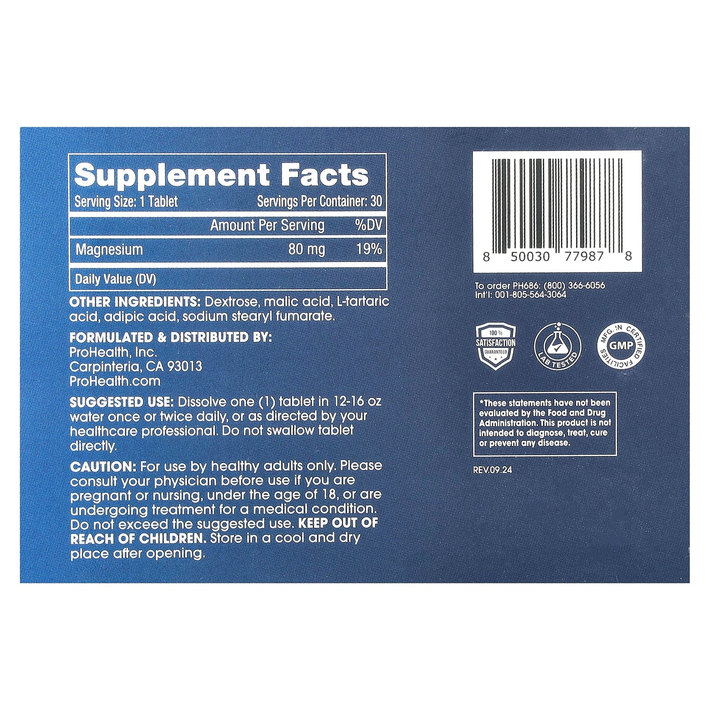ProHealth Longevity, Molecular Hydrogen, Longevity Water Tablets , 30 Effervescent Tablets - Image 2