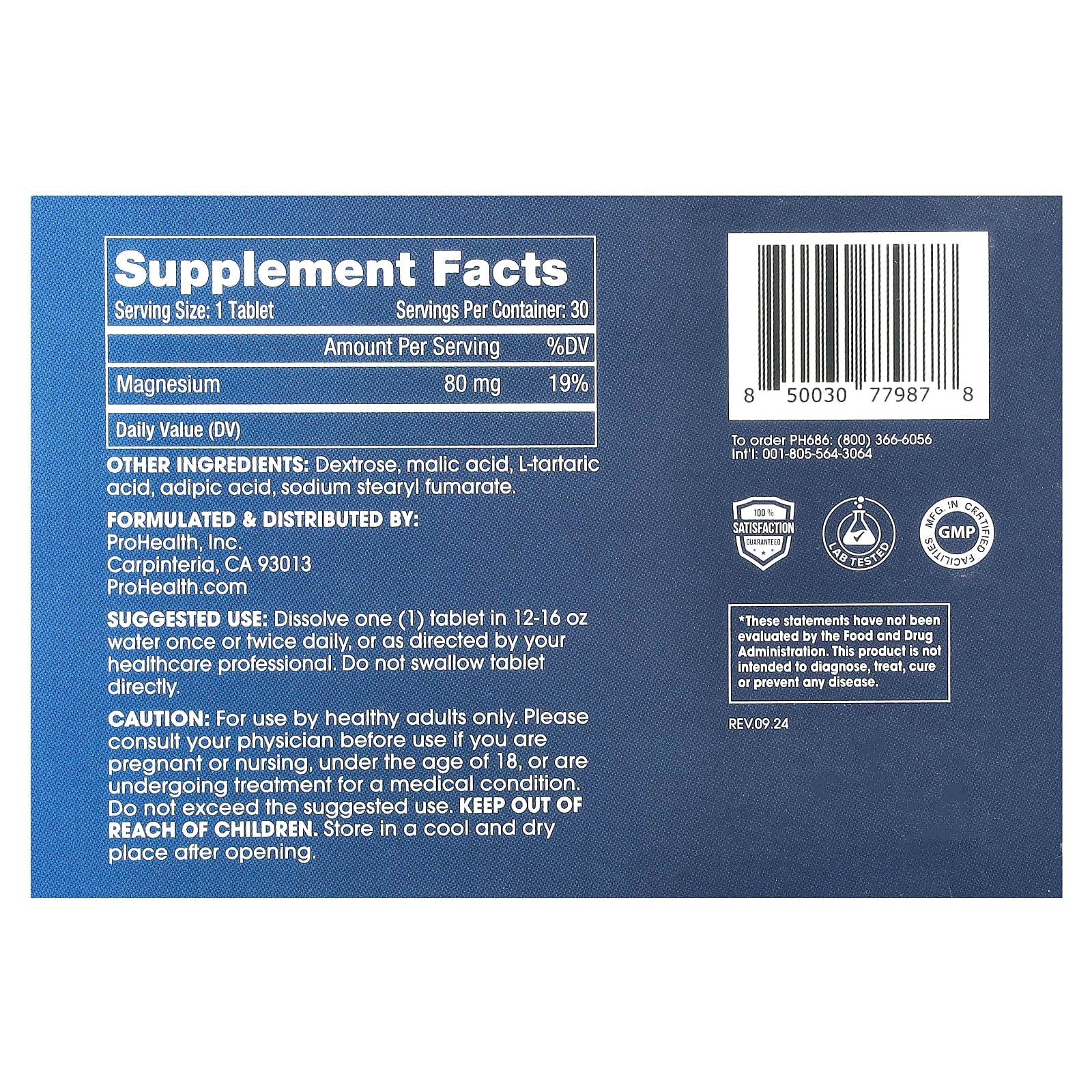 ProHealth Longevity, Molecular Hydrogen, Longevity Water Tablets , 30 Effervescent Tablets - Image 2