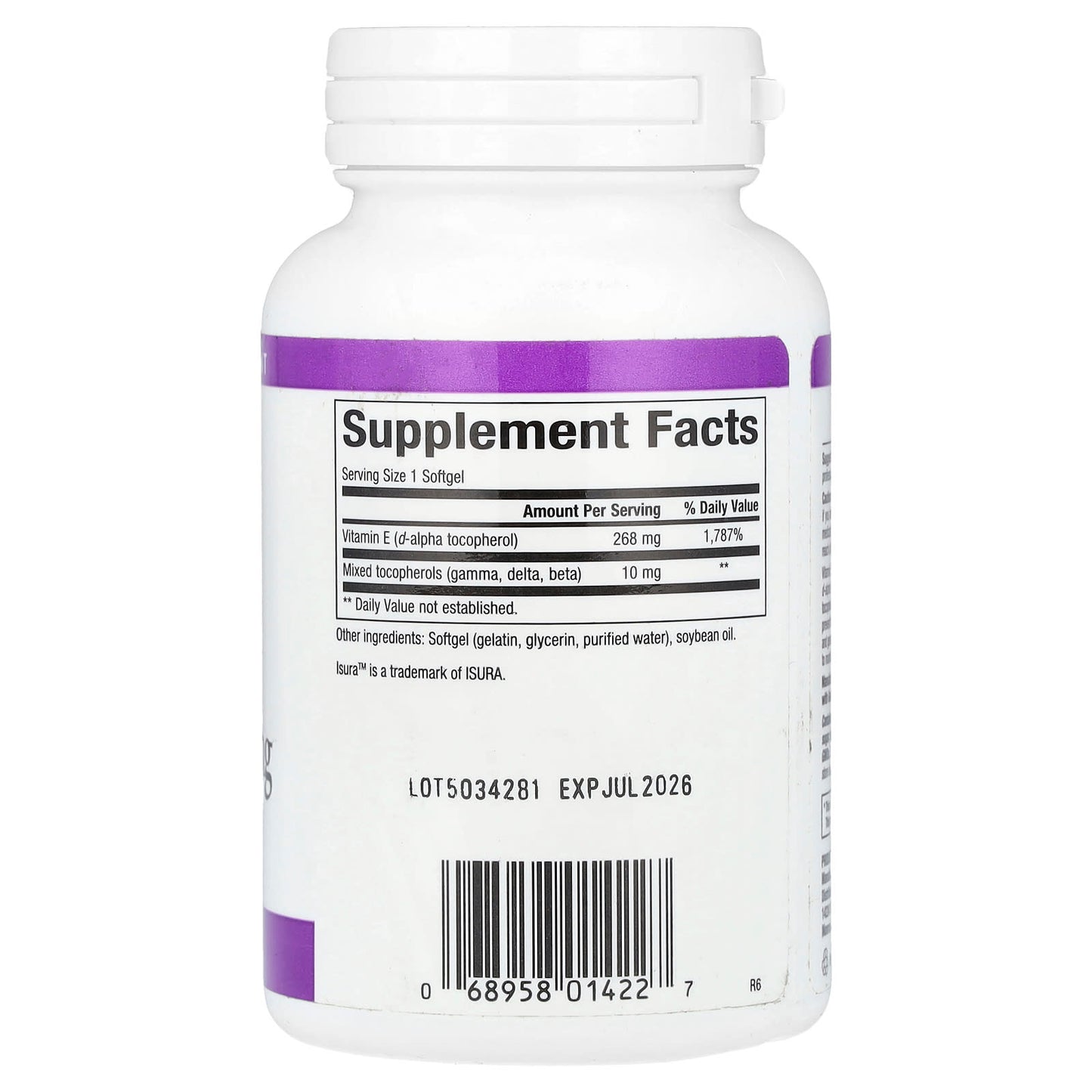 Natural Factors, Mixed Vitamin E, 268 mg (400 IU), 180 Softgels - Image 2