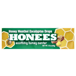 Honees Honey Menthol Eucalyptus Drops for Congestion Relief, 1.6 oz