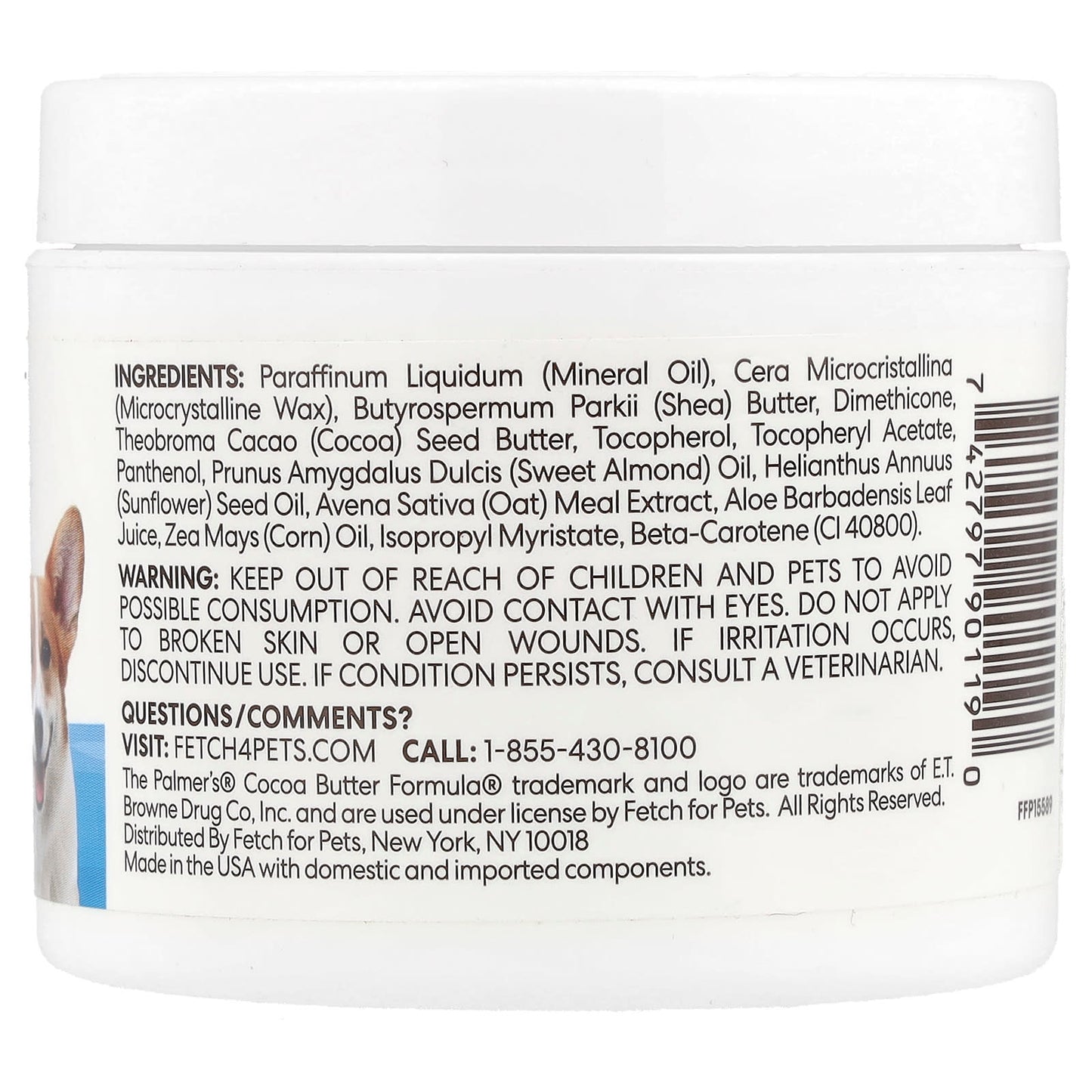 Palmer's for Pets, Coconut Butter Formula® with Vitamin E, Paw Pad & Nose Balm, For Pets, Fragrance Free, 3.5 oz (100 g) - Image 2