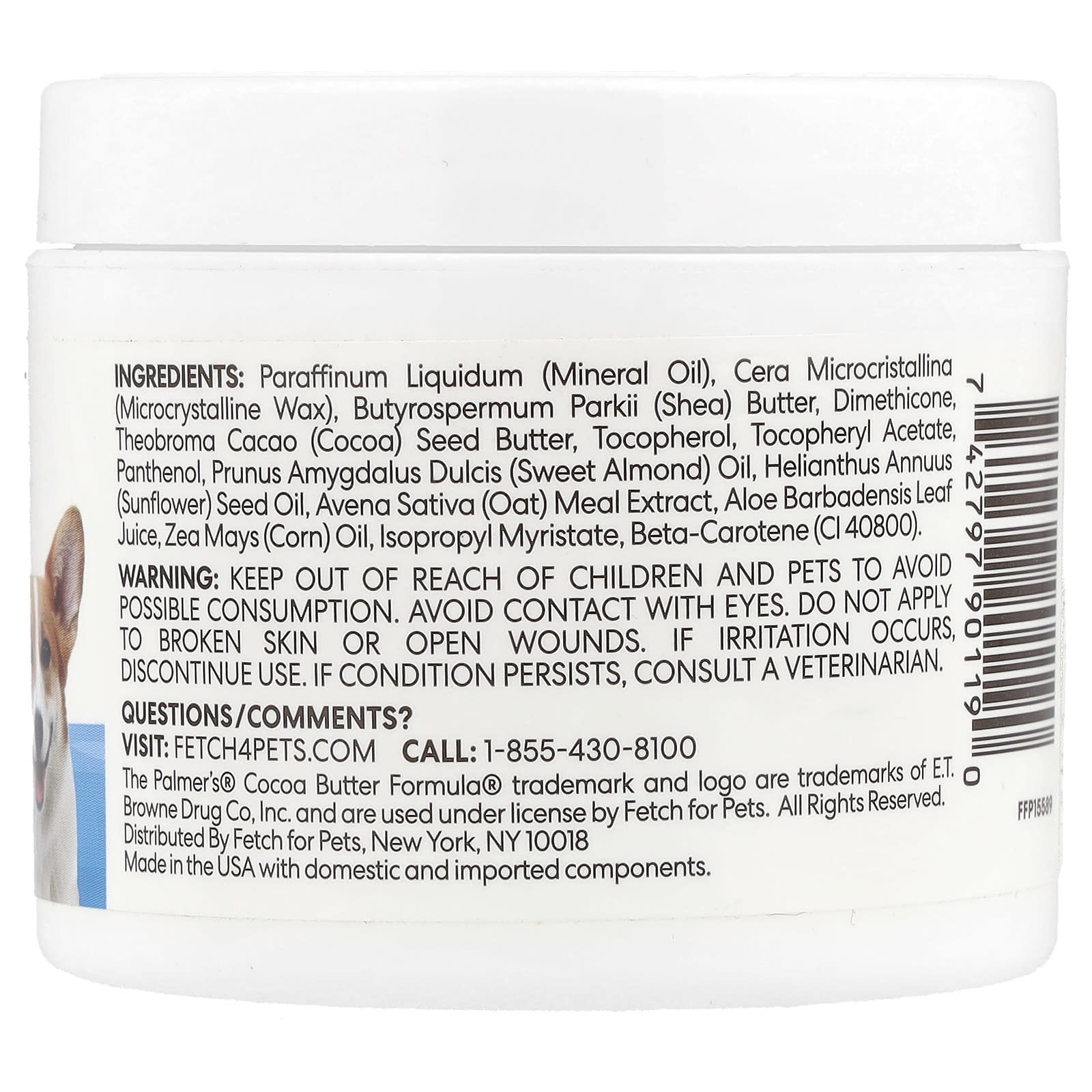 Palmer's for Pets, Coconut Butter Formula® with Vitamin E, Paw Pad & Nose Balm, For Pets, Fragrance Free, 3.5 oz (100 g) - Image 2