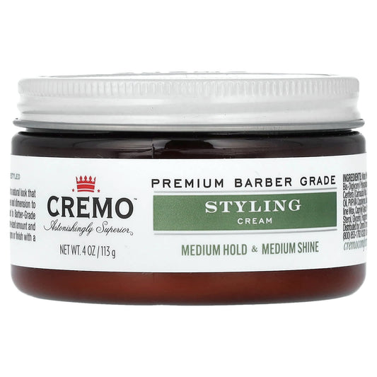 Cremo Barber Grade Styling Cream, Medium Hold & Medium Shine - Image 1