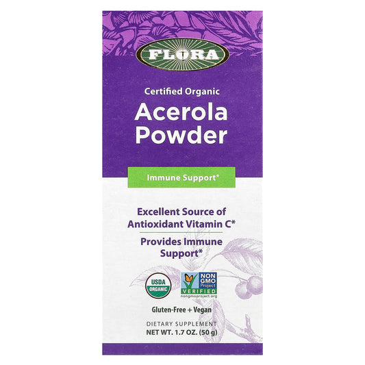 Flora Certified Organic Acerola Vitamin C Powder (50g) - Image 1