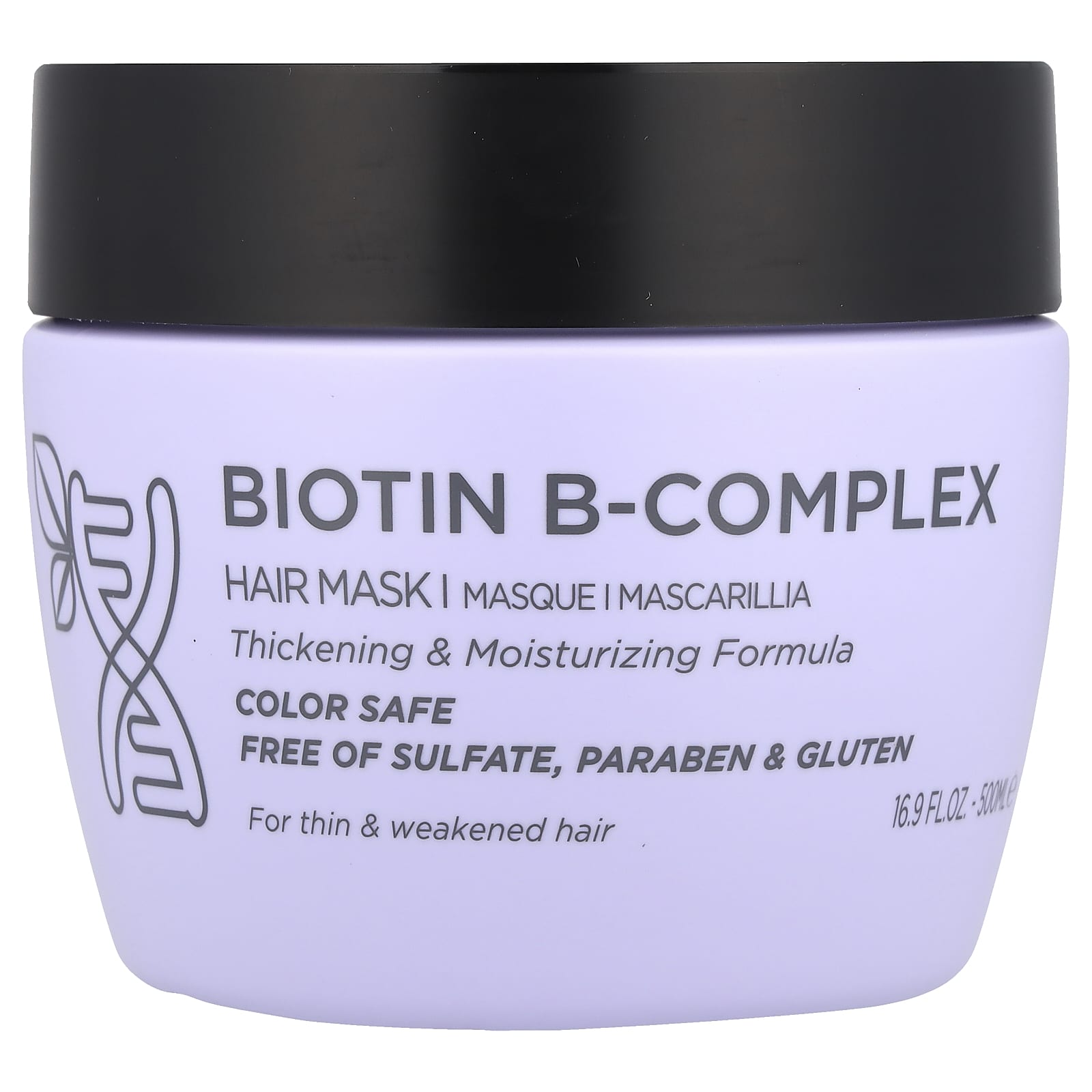 Luseta Beauty, Biotin B-Complex, Hair Mask, Thin & Weakened Hair, 16.9 fl oz (500 ml) - Image 1
