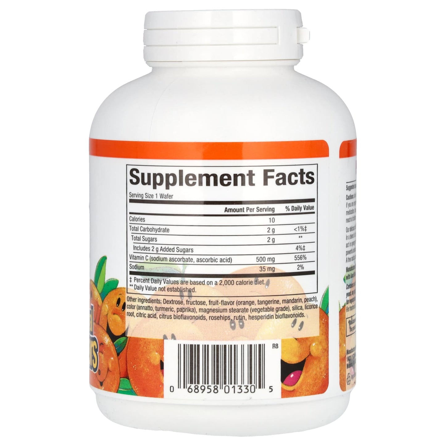 Natural Factors, Vitamin C, Fruit-Flavor Chew, Tangy Orange, 500 mg, 90 Chewable Wafers - Image 2