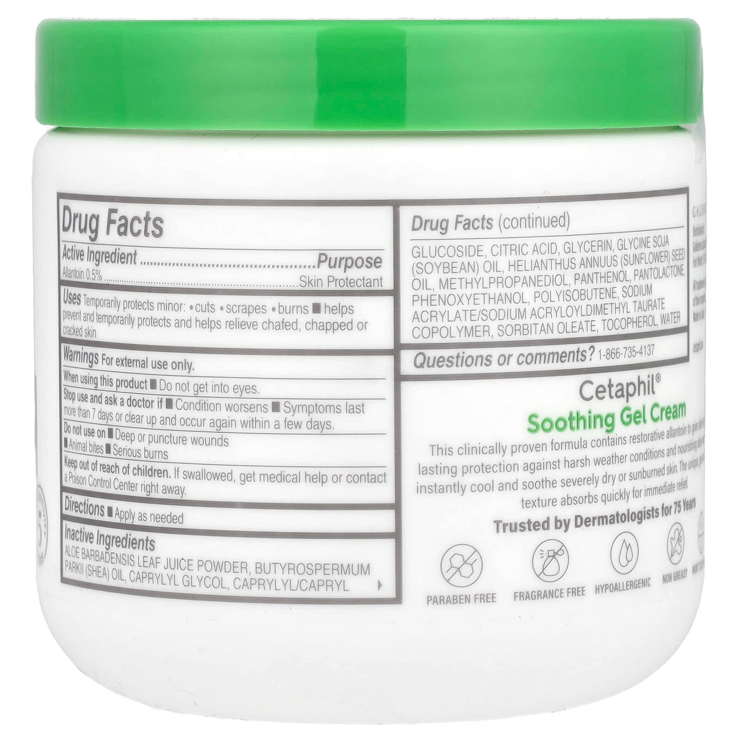 Cetaphil Soothing Gel Cream for Sensitive Skin, 16 oz - Image 2