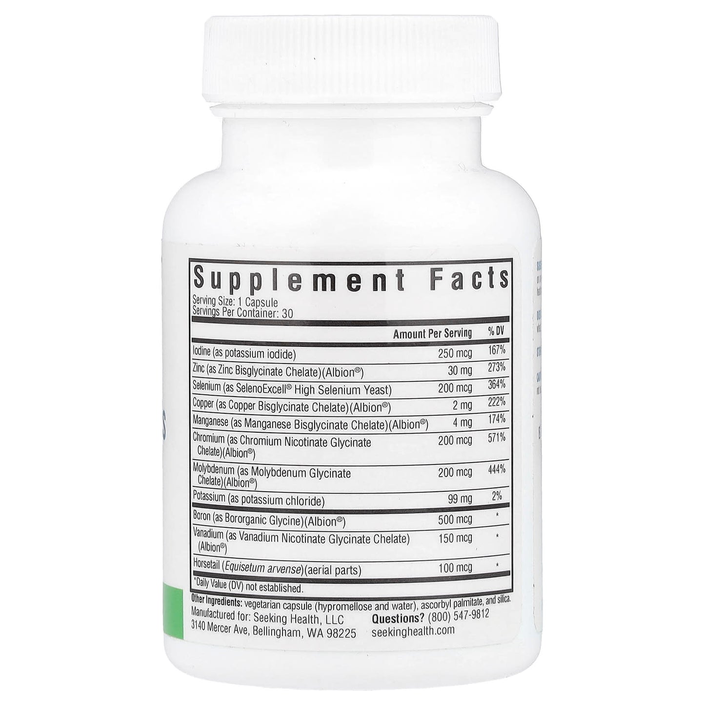 Seeking Health, Trace Minerals Complex, Iron-Free, 30 Vegetarian Capsules - Image 2