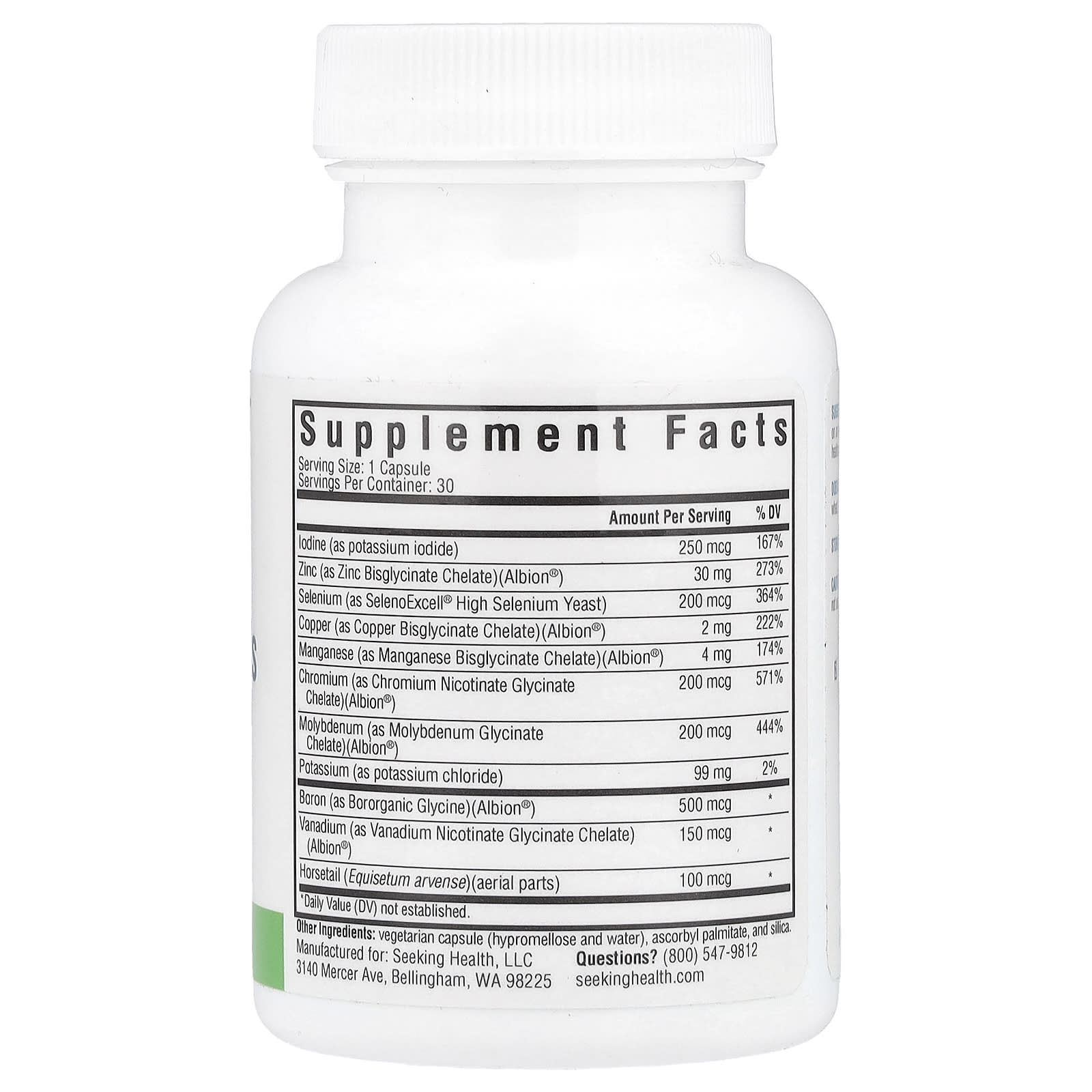 Seeking Health, Trace Minerals Complex, Iron-Free, 30 Vegetarian Capsules - Image 2
