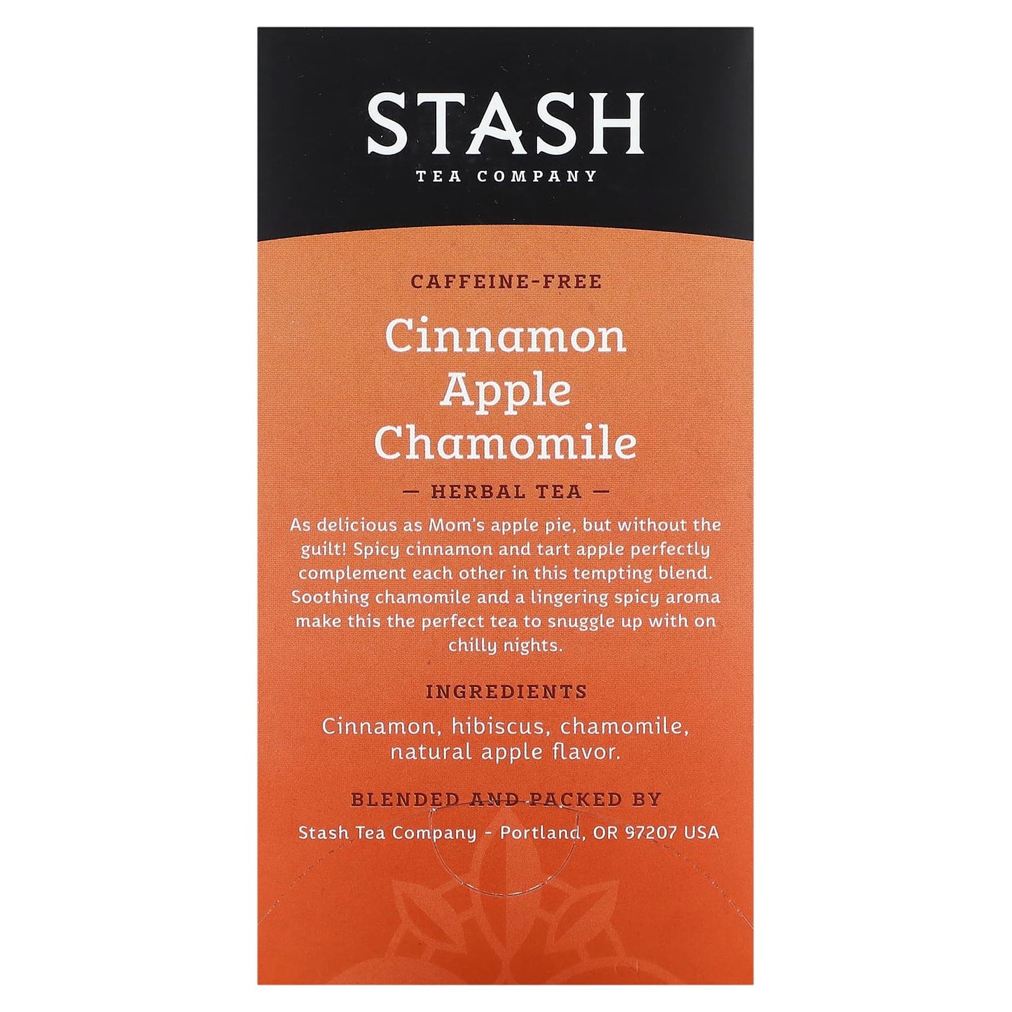 Stash Tea, Herbal Tea, Cinnamon Apple Chamomile, Caffeine Free, 20 Tea Bags, 1.4 oz (40 g) - Image 2