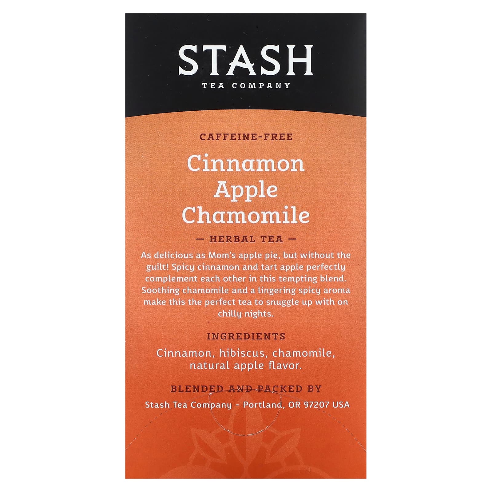 Stash Tea, Herbal Tea, Cinnamon Apple Chamomile, Caffeine Free, 20 Tea Bags, 1.4 oz (40 g) - Image 2