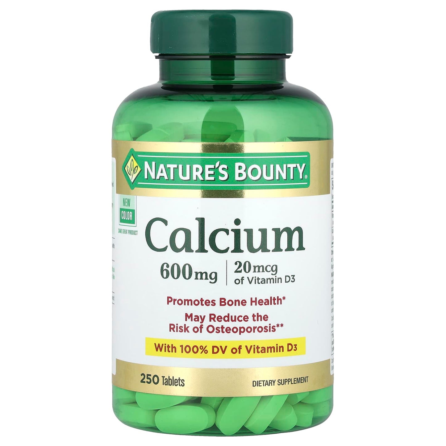 Nature's Bounty, Calcium, 250 Tablets - Image 1