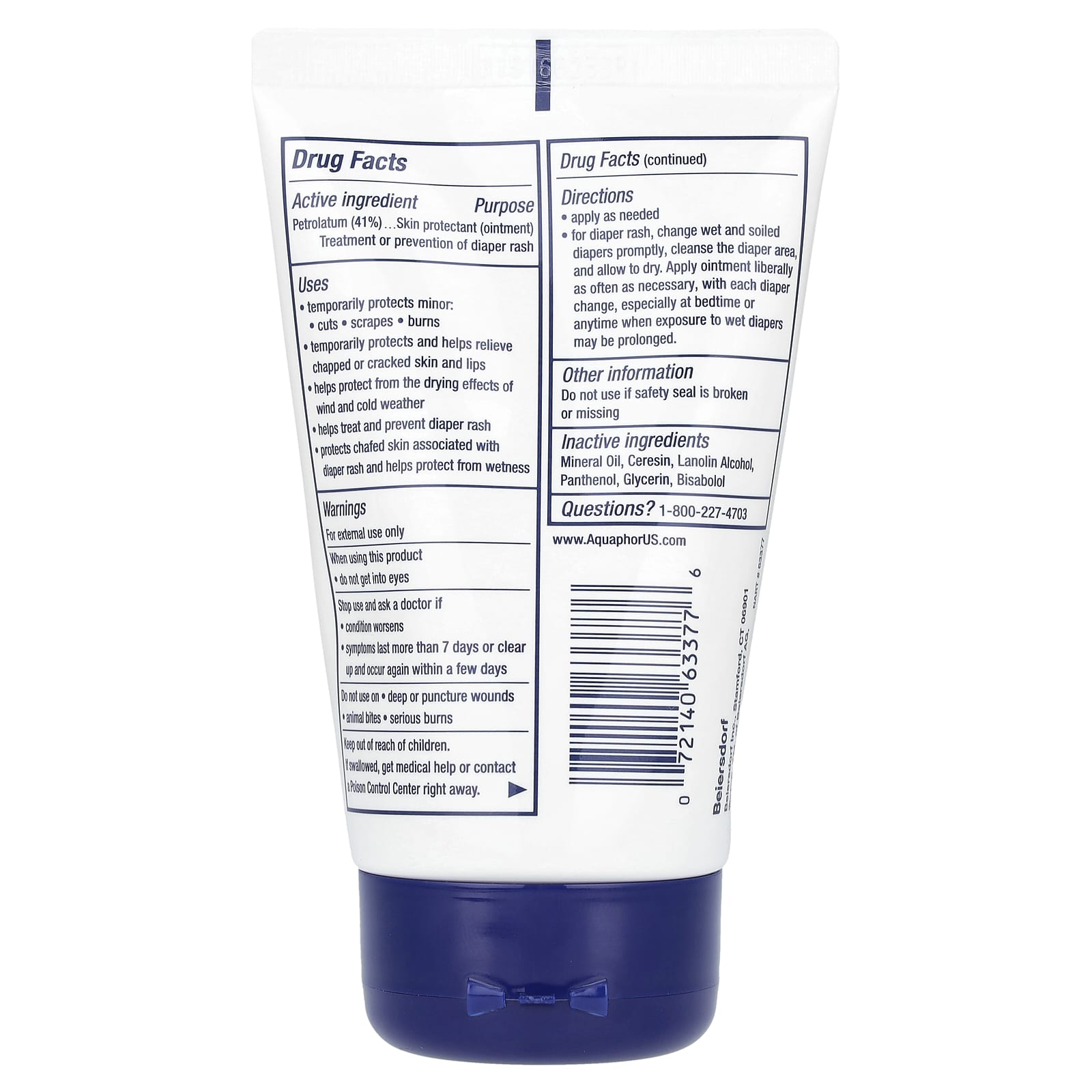 Aquaphor Fragrance Free Healing Ointment for Dry Skin, 3 oz - Image 2