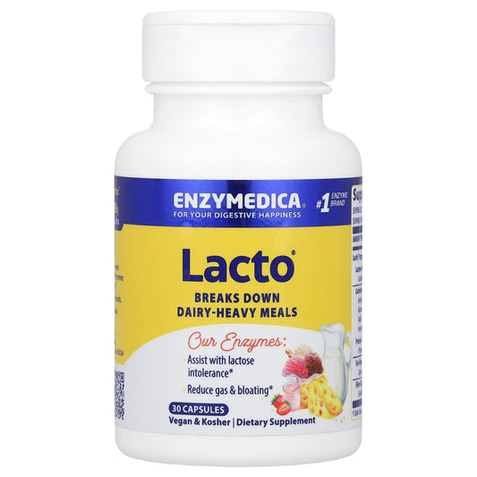 Dairy-Free Digestive Enzymes by Enzymedica - 30 Capsules - Image 1