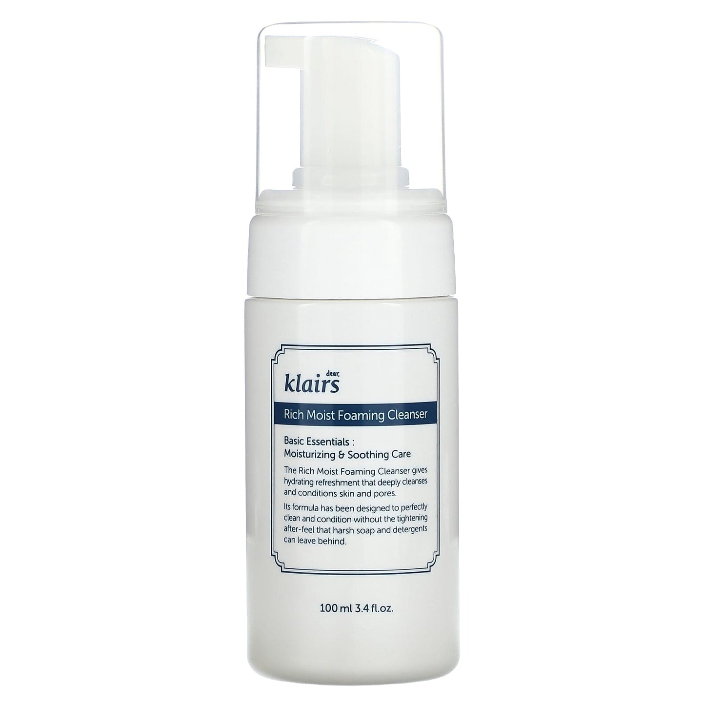 Klairs Gentle Foaming Cleanser for Deep Moisturizing, 3.4 fl oz - Image 1