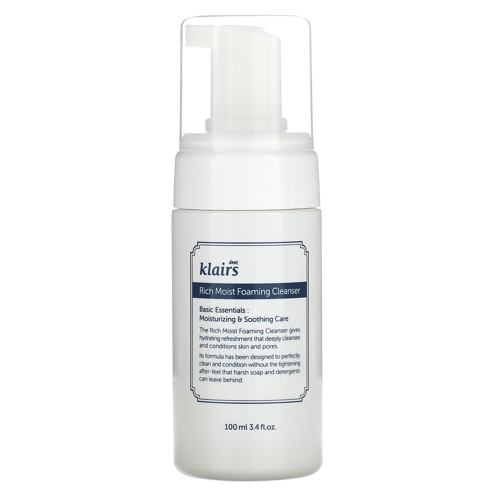 Klairs Gentle Foaming Cleanser for Deep Moisturizing, 3.4 fl oz - Image 1