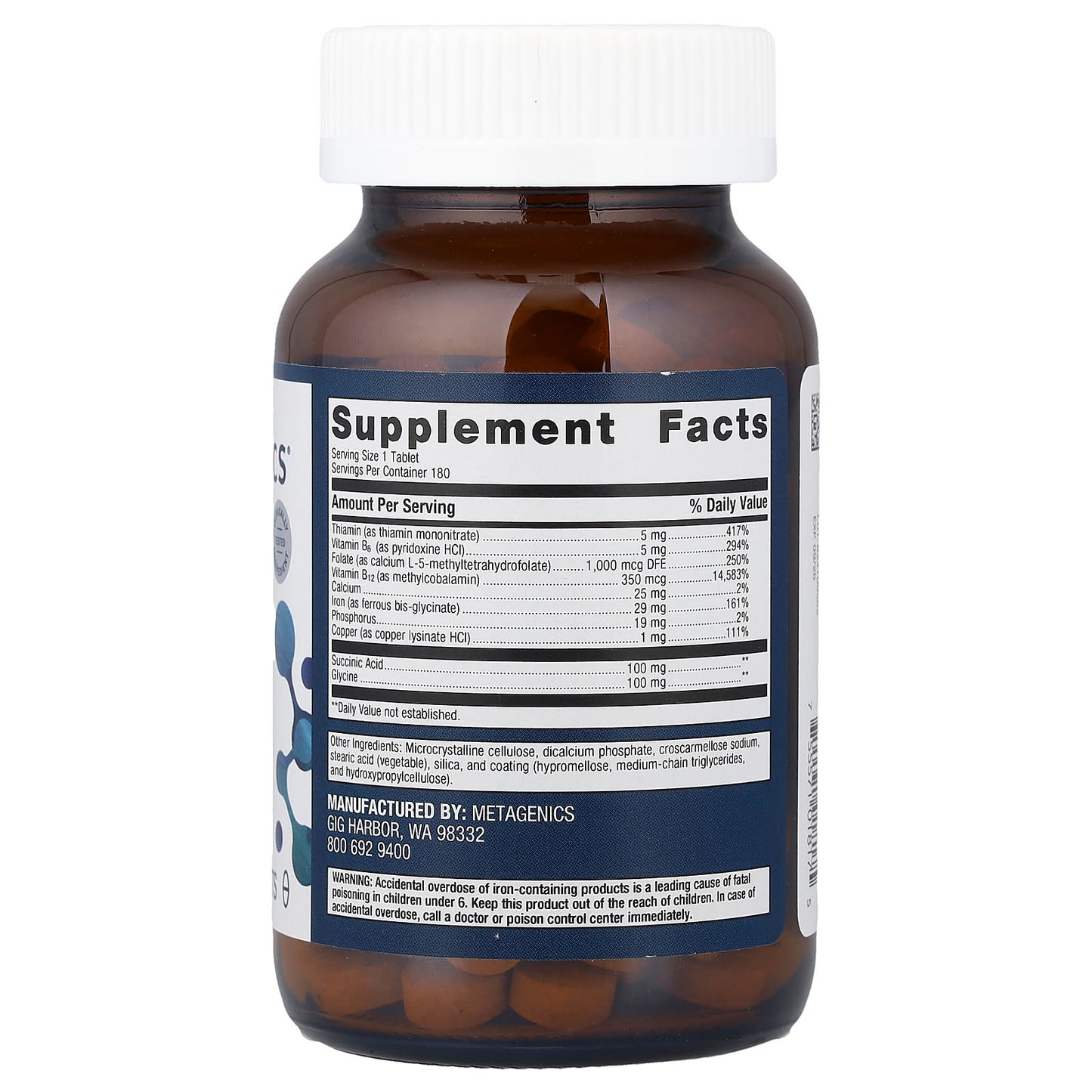 Metagenics, Hemagenics®, 180 Tablets - Image 2