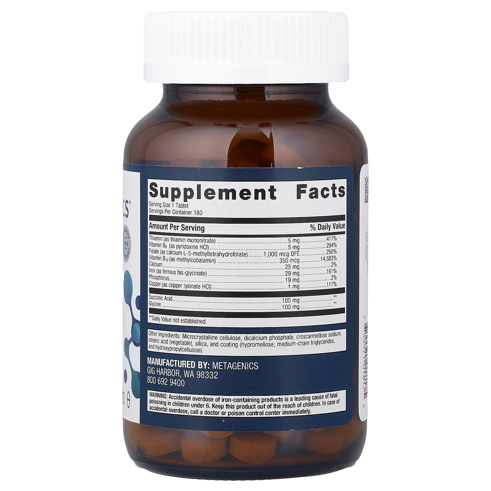 Metagenics, Hemagenics®, 180 Tablets - Image 2