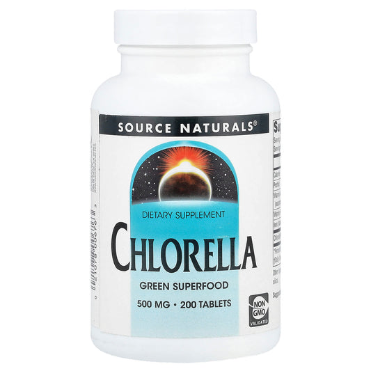 Source Naturals, Chlorella, 500 mg, 200 Tablets (125 mg per Tablet) - Image 1