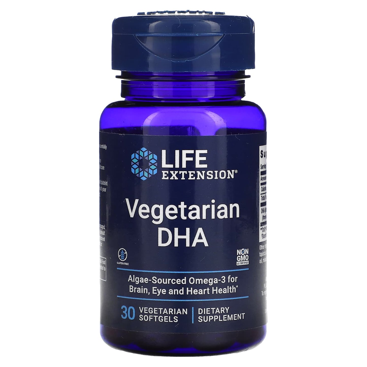 Life Extension, Vegetarian DHA, 30 Vegetarian Softgels (200 mg per Softgel) - Image 1