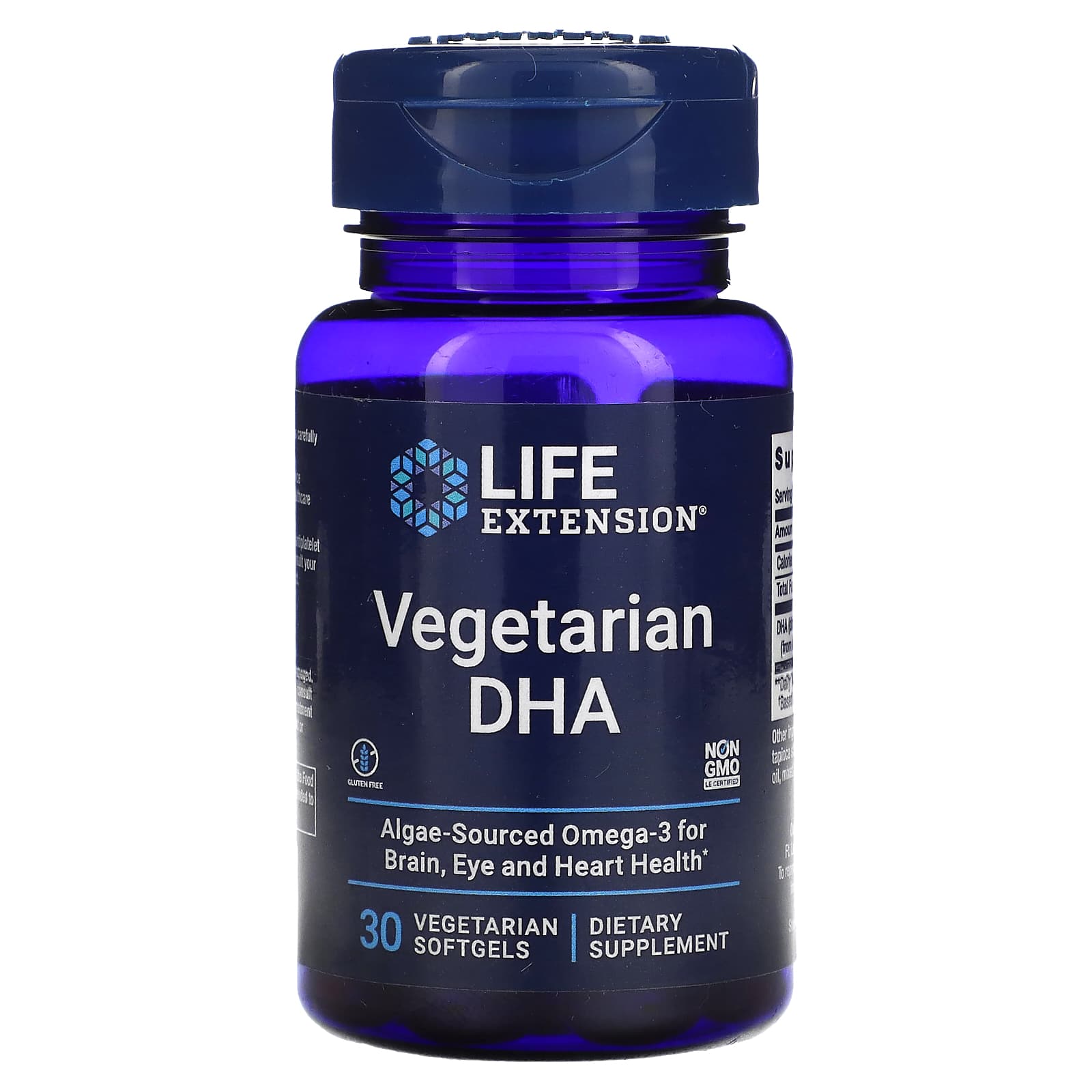 Life Extension, Vegetarian DHA, 30 Vegetarian Softgels (200 mg per Softgel) - Image 1