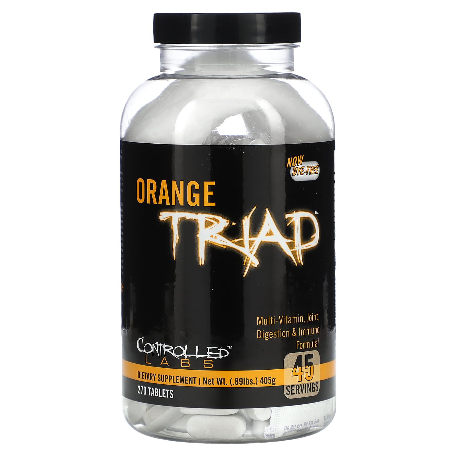 Controlled Labs Orange Triad Multi-Vitamin Formula, 45 Servings, 270 Tablets - Image 1