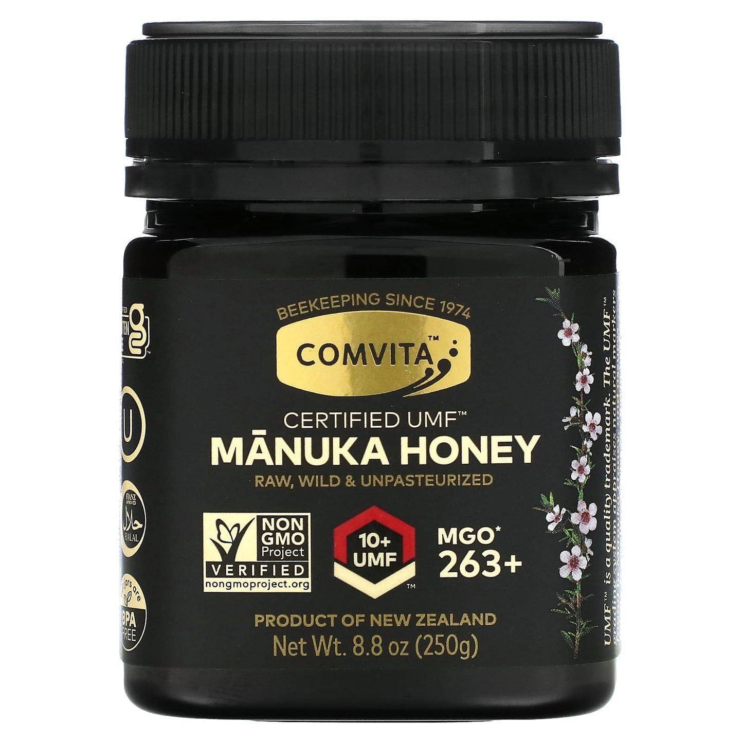 Comvita UMF 10+ Manuka Honey 8.8 oz (250g) for Immunity - Image 1